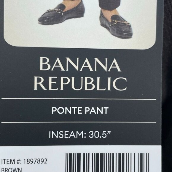 Banana Republic Womens Brown Ponte Pants Size L  a1596 - Picture 4 of 7